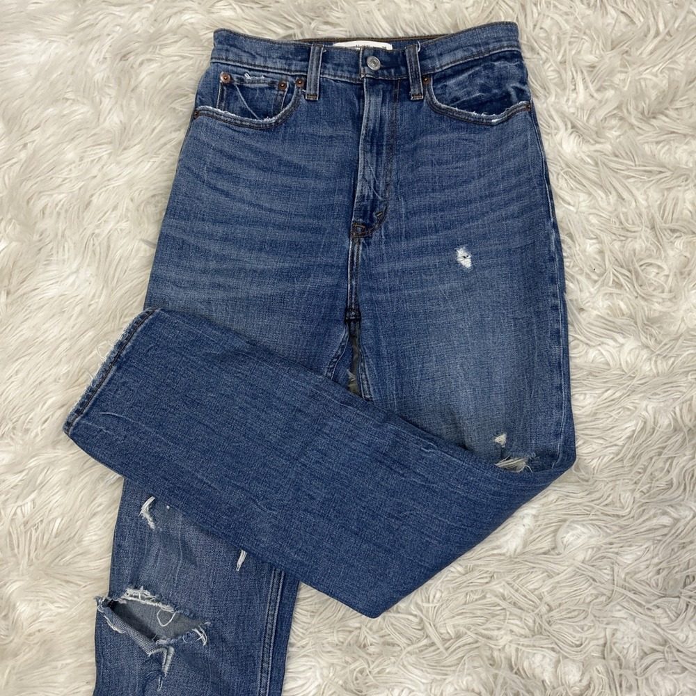 Abercrombie & Fitch Women's Ankle‎ Straight Ultra High Rise Jeans Size 26 2 A